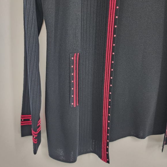 Ming Wang Open Front Cardigan Shoulder Pads Small - Picture 2 of 11